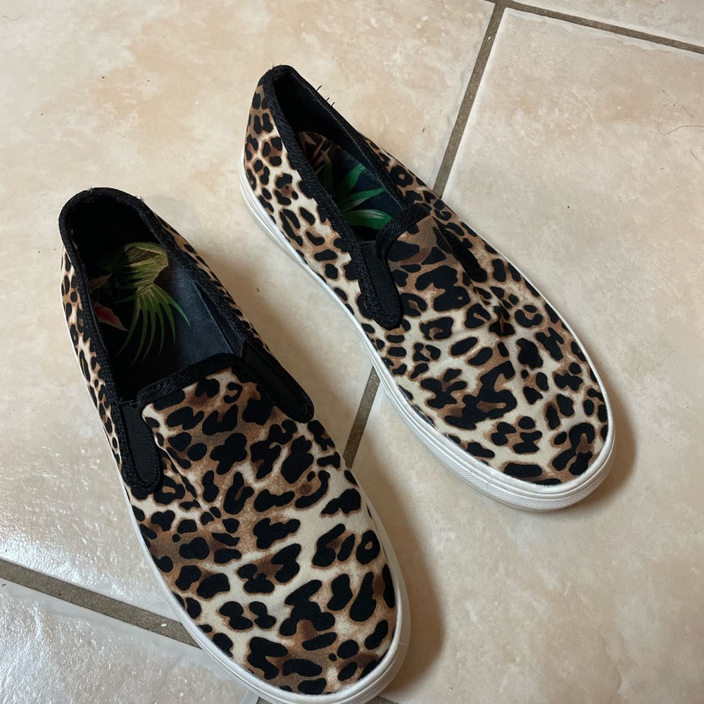 Cheetah Print Slip on Shoes